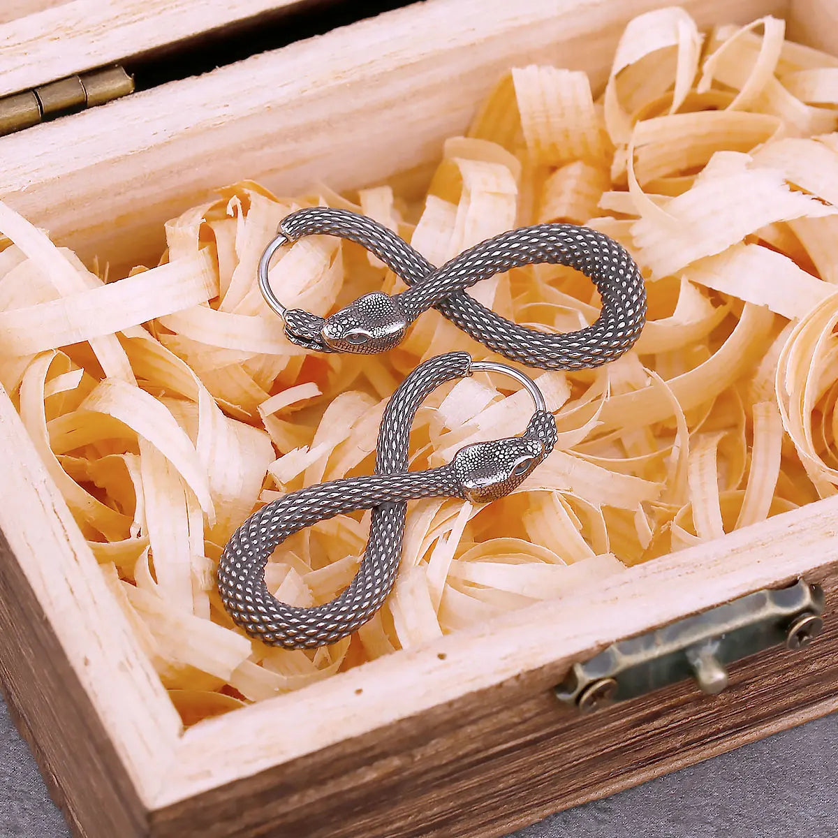 Hip-hop Animal Eight Snake Earrings Men and Women Models Punk Cool Biker Accessories Party Fashion Stainless Steel Jewelry Gift