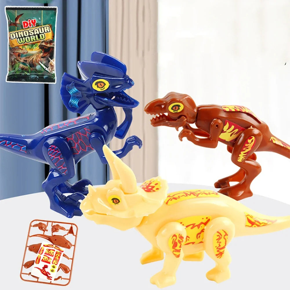 12/30 Bags DIY Cartoon Assembled Dinosaur Model Children’s Birthday Party Gifts Carnival School Prizes Pinata Gift Bag Fillers