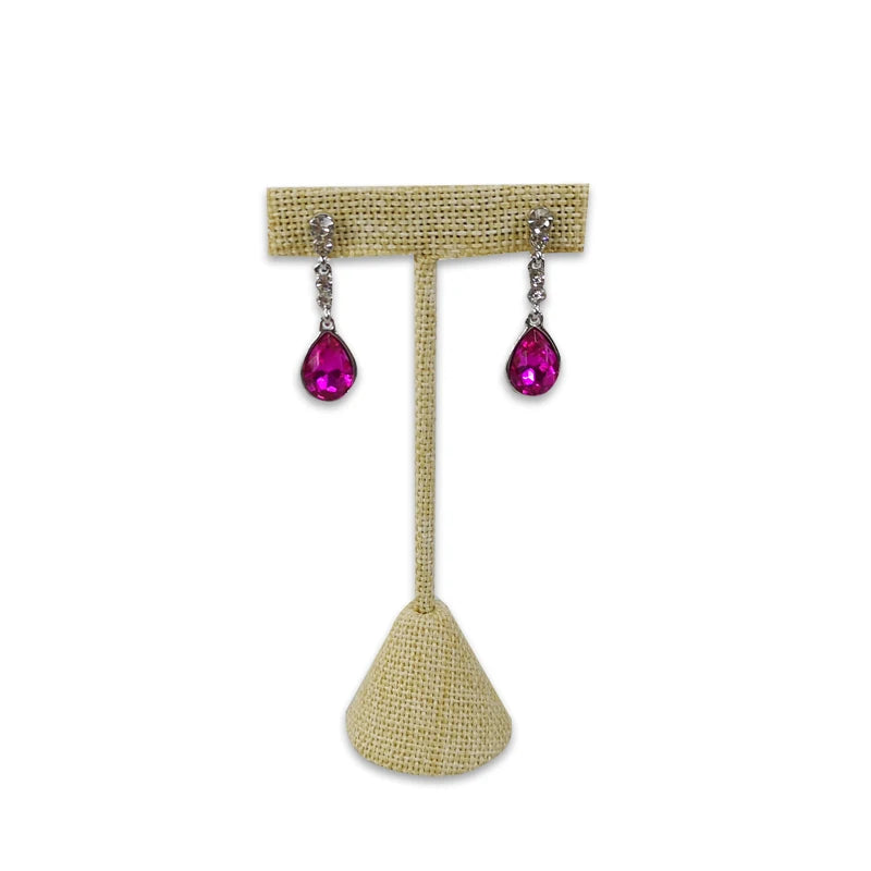 T-shaped Earring Display Stand Velvet PU Leather Jewerly Display Rack Earring Stud Accessories Display Storage Props 3Pcs/lot