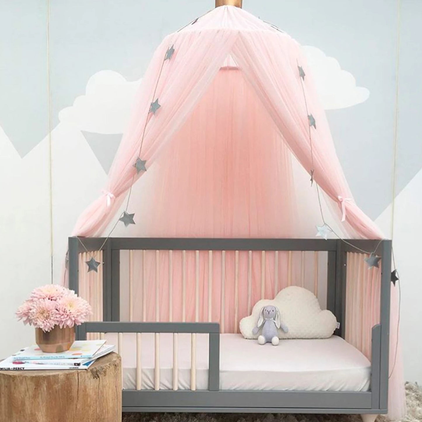Elegant Color Home Mesh Mosquito Net Children Bed Canopy Netting Kid Baby Bedroom