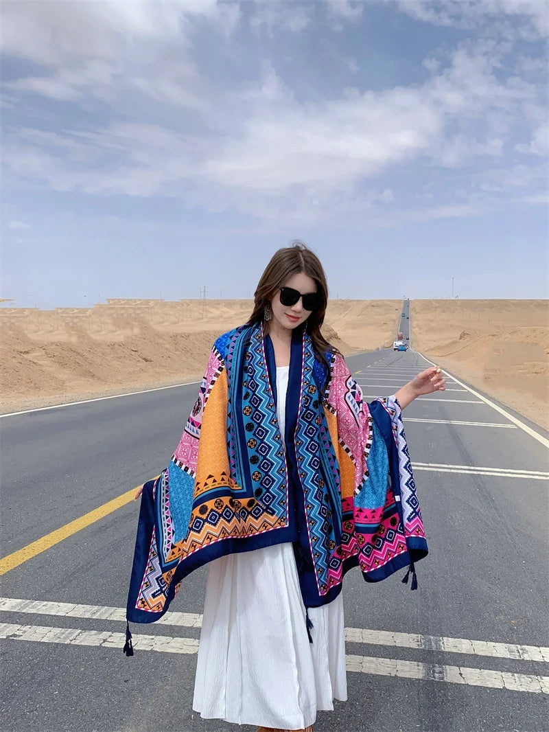 Travel Beach Sunscreen Scarves for Women Bikini Large Sarong Wrap Scarf Brazilian Swimsuit Bathing Cover-ups 17 Styles 90x180cm