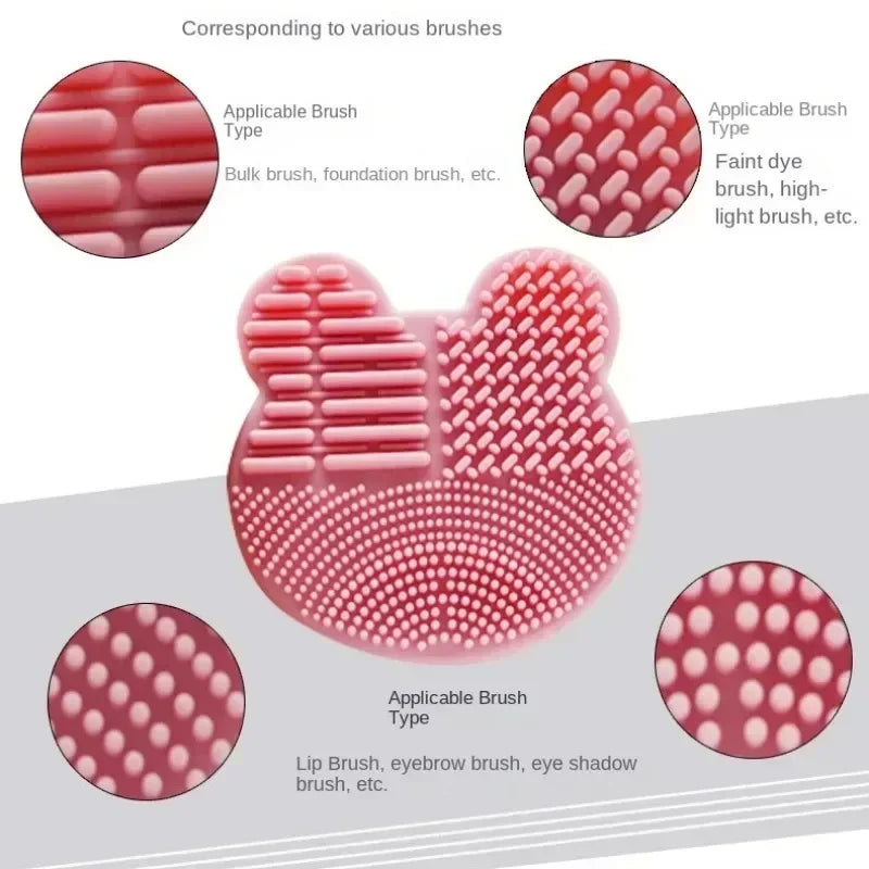 1pc Make Up Brush Cleaner Pad Washing Brush Pad Cleaning Mat Cosmetic Brush Cleaner Universal Make Up Tools Scrubber Board Pad