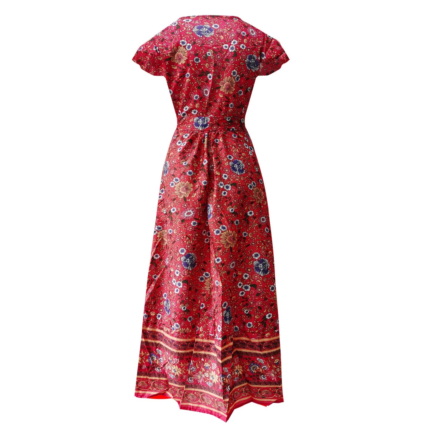 2024 Summer Leisure Hot Sale Holiday Printed Dress Sexy Long Dress Women's Wear