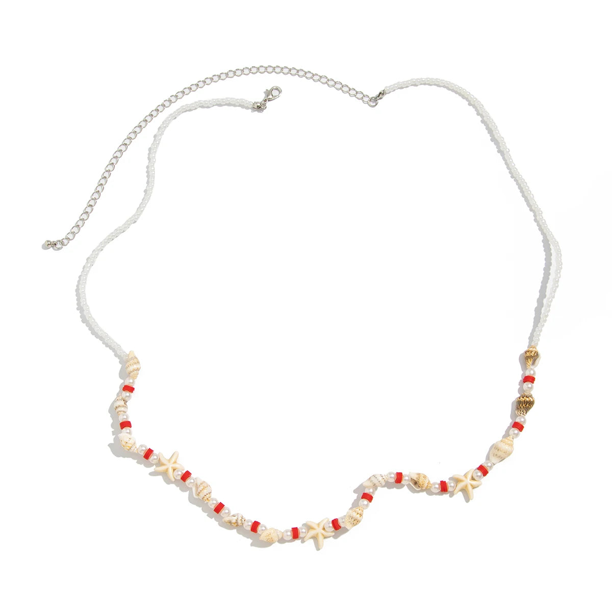 Ingemark Boho Simple Starfish Conch Seed Beads Waist Belly Chain for Women Summer Beach Bikinis Festival Y2K Body Jewelry Gift