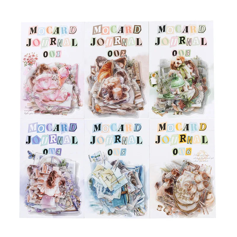 40pcs/lot Kawaii Stationery Stickers The Handbook of Women DIY Junk Journal Paper stickers Planner Decorative Mobile stickers