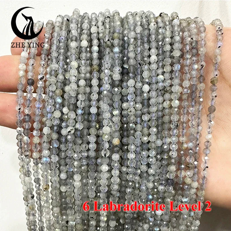 AAA Colorful Tourmaline Stone Beads Loose Spacer Faceted 3mm Beads for Jewelry Making DIY Bracelet Accessories 15''