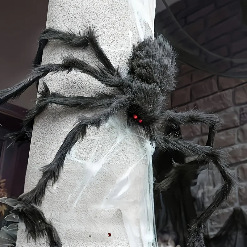 1/2pcs Halloween Spiders 50cm Fake Scary Hairy Spider for Halloween Decoration Outdoor Plush Spider Deco Indoor Yard Party Props