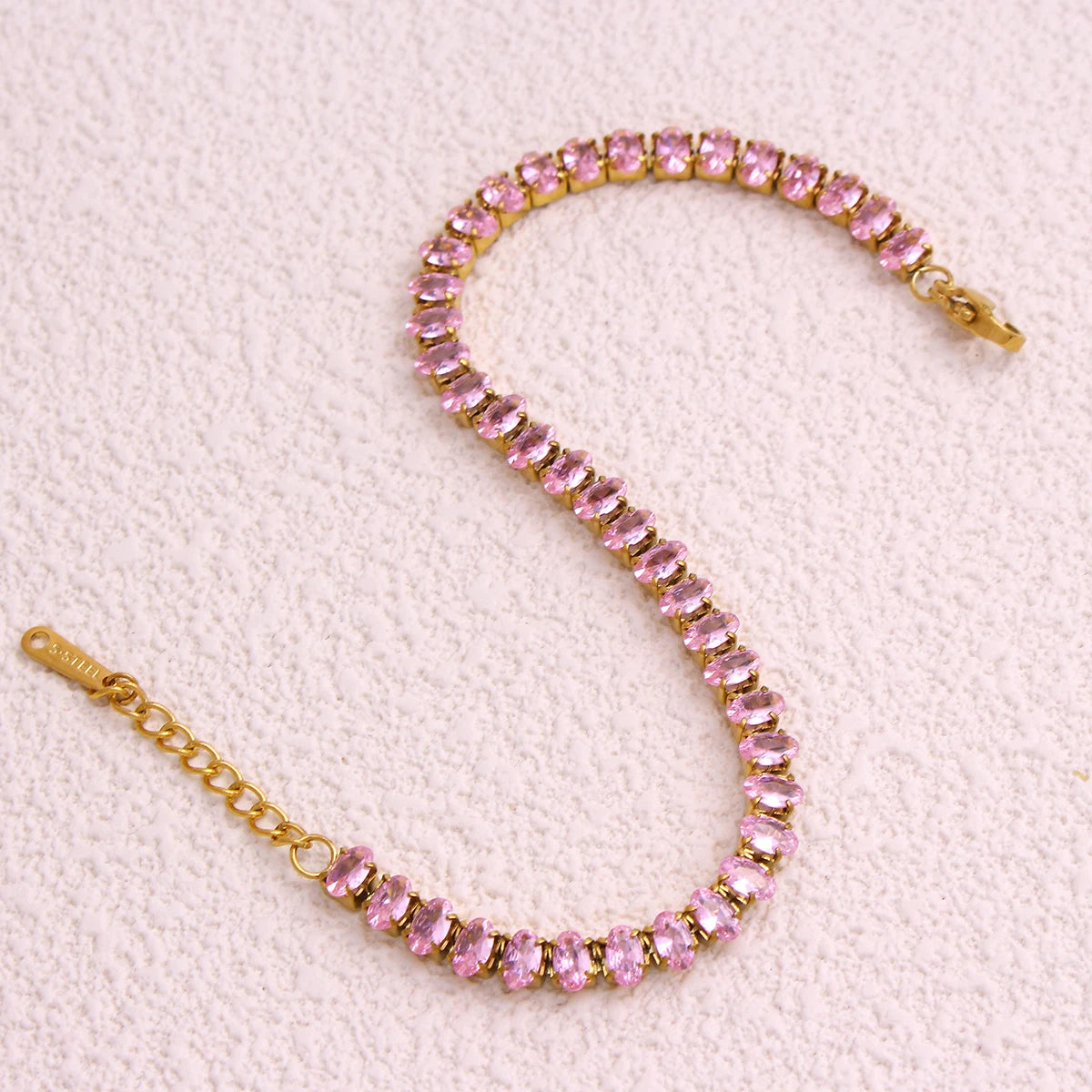MHS.SUN 2024 New Luxury Rainbow Crystal Tennis Bracelet For Women Colorful Zirconia Femme Bridal Wedding Jewelry Christmas Gift