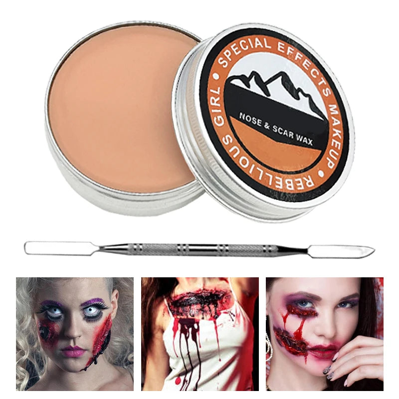 60g Scar Wax for Special Effects Makeup,Realistic Fake Scars & Wounds,Easy to Shape & Blend,SFX Cosplay Halloween & Theater