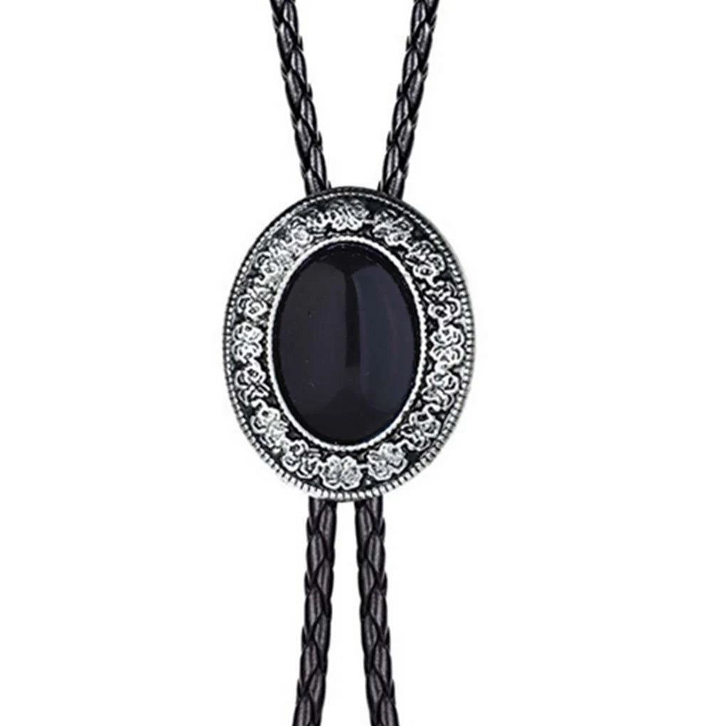 Golden Ties for Men American Cowboy Garment Accessory Tie Adjustable Bull Head Western Cowboy Bolo Tie Pendant Necklace