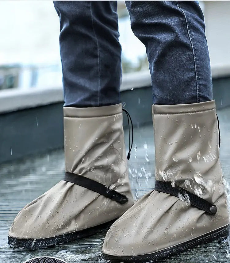 Waterproof Tall Silicone Shoe Covers Antislip Outdoor Travel Rainproof Boot Covers