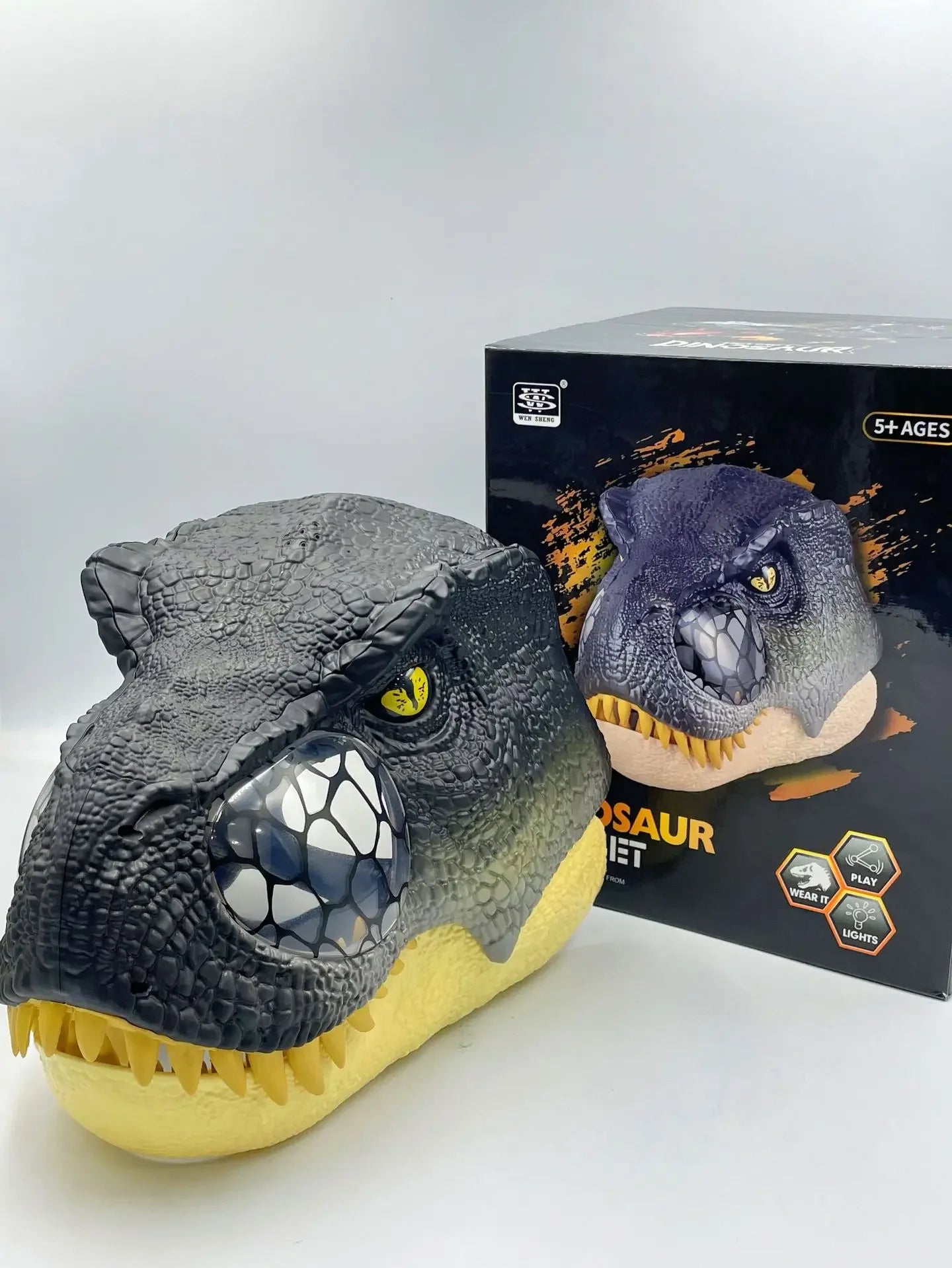 Halloween 2025 Funny Dinosaur Mask Dino Mask Moving Jaw Halloween Mask Dinosaur Head Face Mask Movable Mouth Party Cosplay Props