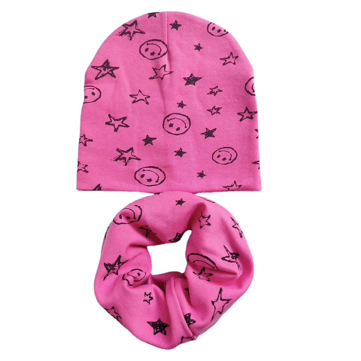 Star Print Cotton Baby Hat Autumn Winter Baby Girls Hat Boys Cap Toddlers Infant Cap Scarf Children Bonnet Hats