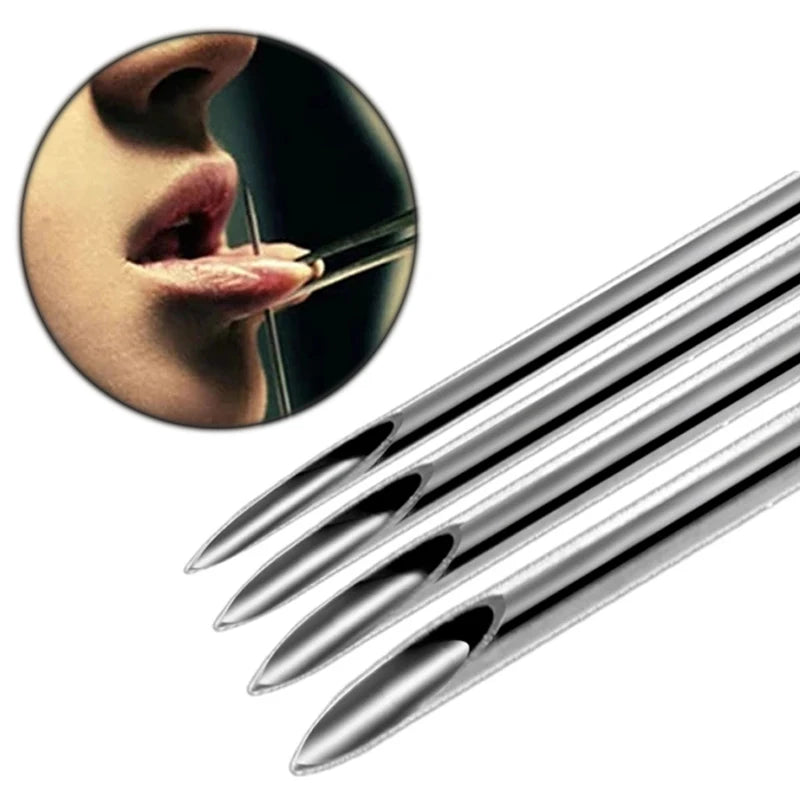 1/3/5Pcs Disposable Body Piercing Needles Medical Needle for Navel Nipple Lip Navel Ring Kit Surgical Steel Tool