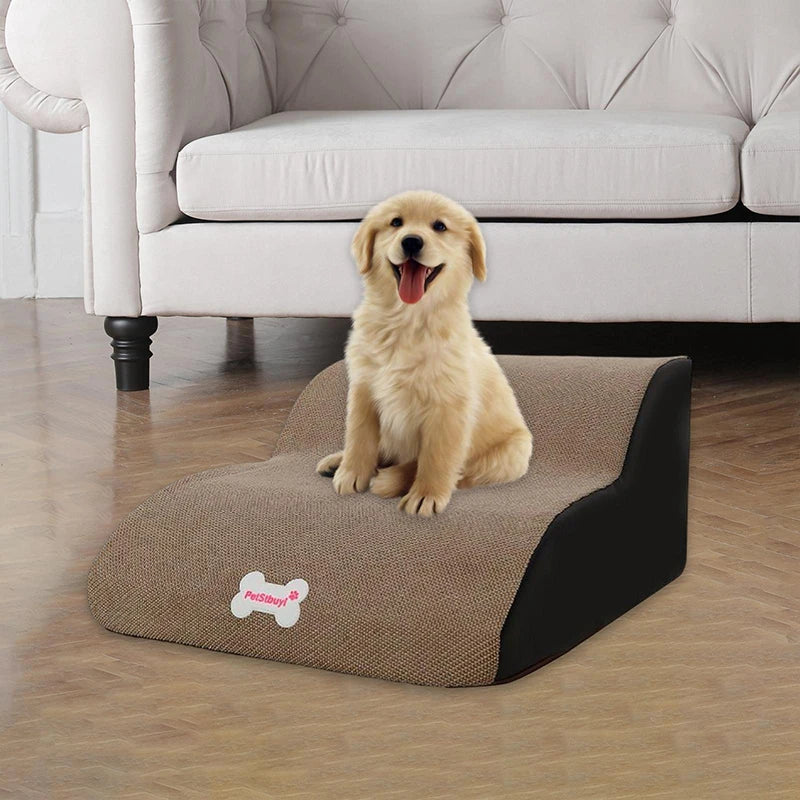 Removable Easy Cleaning Dog Bed Stairs Anti-slip 2 Steps Pet Stairs For Small Dog Toy Cat Pet Ramp Sponge Ladder Pet Supplies