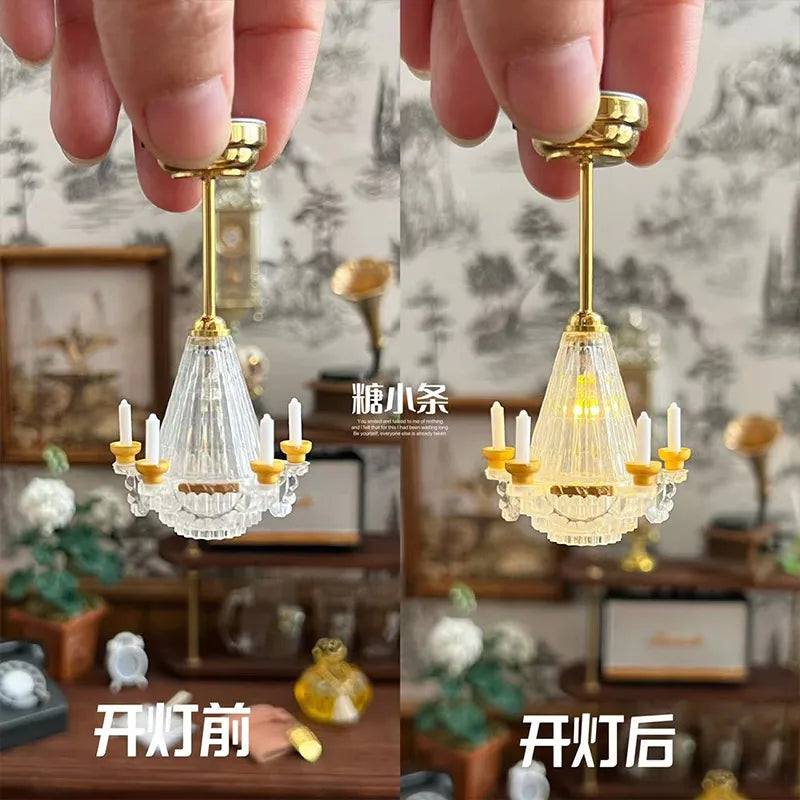 1/6 Doll House Model Furniture Accessories Led Lights Battery Operated 1/12 Desk Lamp Bjd Ob11 Gsc Blyth Soldier Lol Miniatures