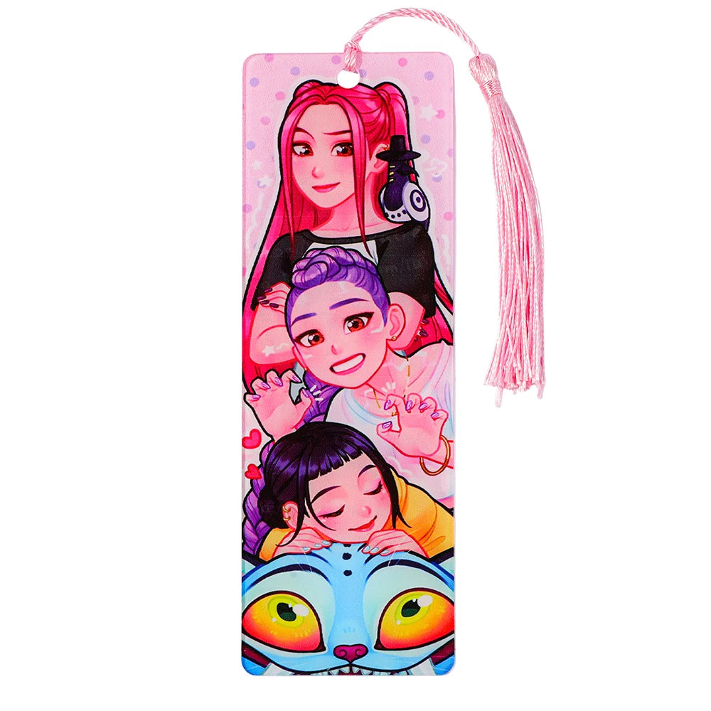 Kpop Demon Hunter Saja Boys Acrylic Bookmark Anime Merch Student Study Stationery Christmas Gift for Friends