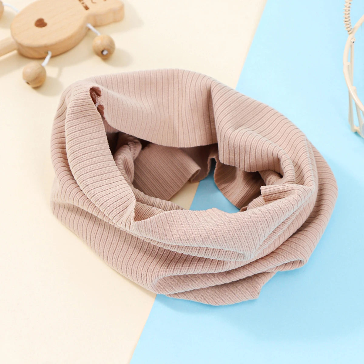 Kids Cotton Scarf Multipurpose O Neck Ring Scarf Solid Print Children Autumn Winter Warm Windproof Scarves For Boys Girls
