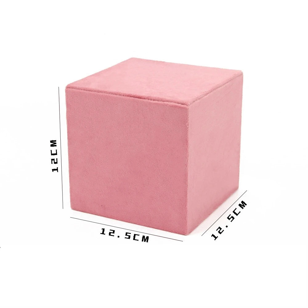 High End Pink Velvet Jewelry Display Props Ring Earrings Holder Necklace Bracelet Tray Organizer Jewelry Store Window Display