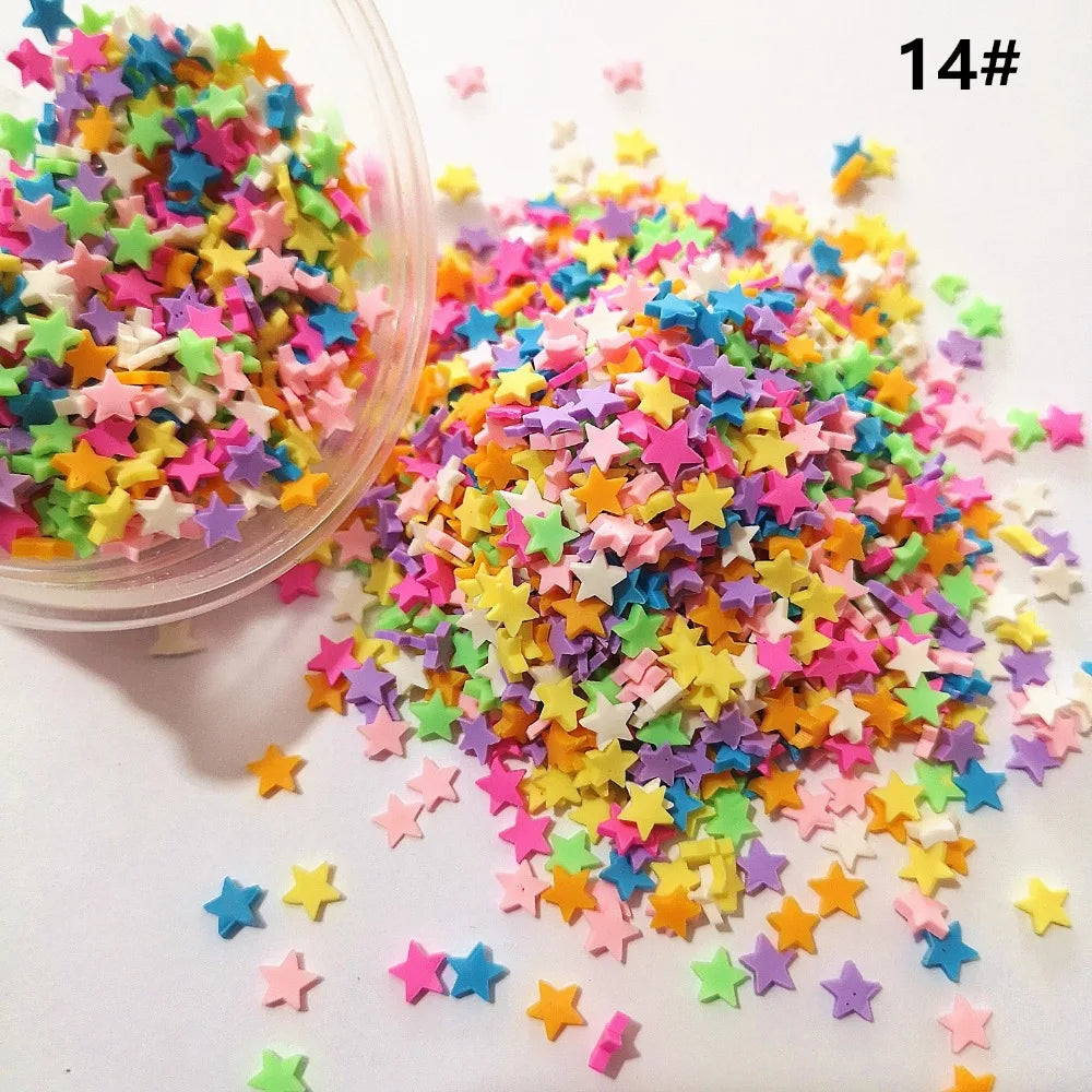 100g DIY Polymer Clay Fake Candy Sweets Sugar Sprinkle Decorations for Fake Cake Dessert Simulation Food Dollhouse Gifts