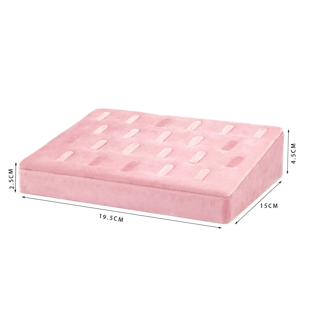 High End Pink Velvet Jewelry Display Props Ring Earrings Holder Necklace Bracelet Tray Organizer Jewelry Store Window Display