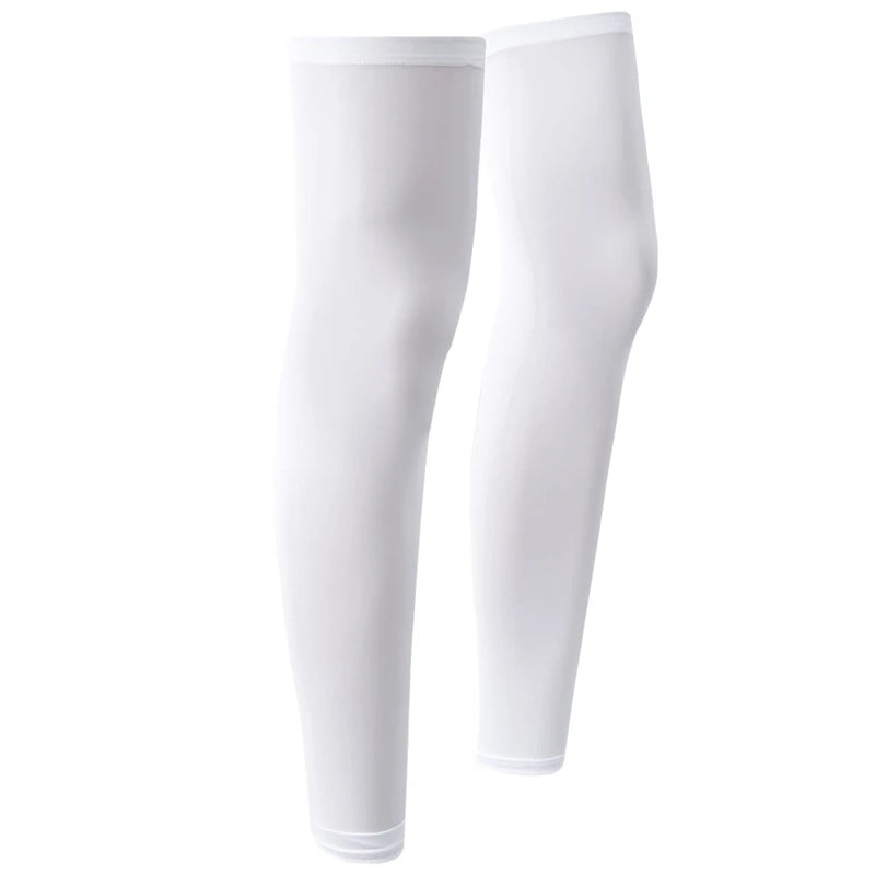 Summer Anti-uv Sun Protection Cycling Leg Sleeves Silk Ice Breathable Cover Bike Racing MTB Leg Sleeve For Man Woman