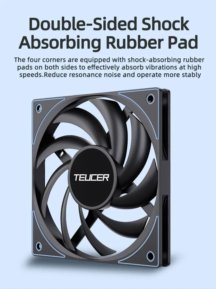 Teucer UT-12015 Ultrathin 15mm Thinckness 12cm Chassis Fan 12V/4Pin PWM FBD Bearing PC Case Cooling Ventilator 1-10pcs with Hub