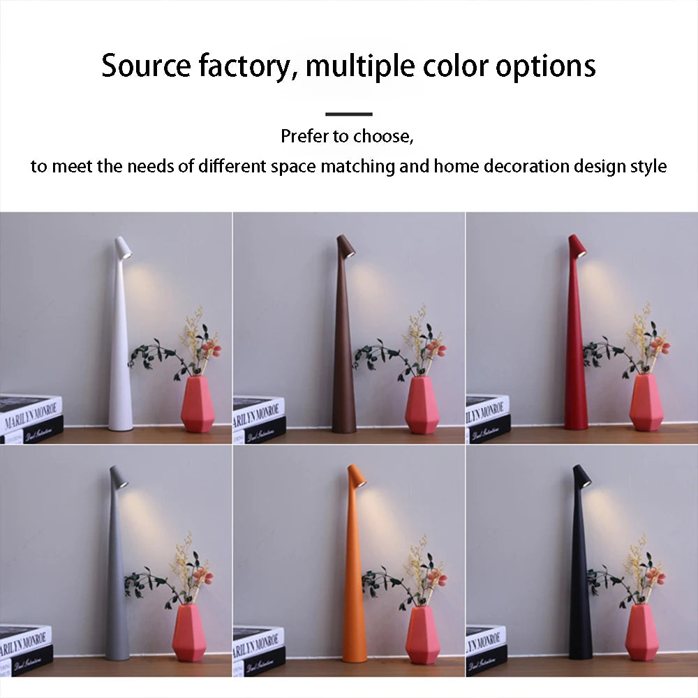 Table Lamp Wireless Rechargeable Desk Lamp Creative Living Room Study Lamp Top Touch Dimming Atmosphere Desktop Decoration Light