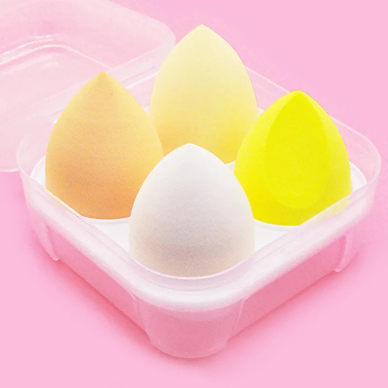 4/8pcs Makeup Sponge Powder Puff Dry and Wet Combined Beauty Cosmetic Ball Foundation Powder Puff Bevel Cut Make Up Sponge Tools