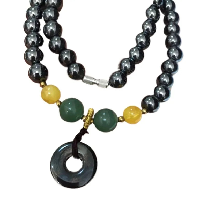 Terahertz energy stone bracelet necklace with red and green agate safety buckle design simple public