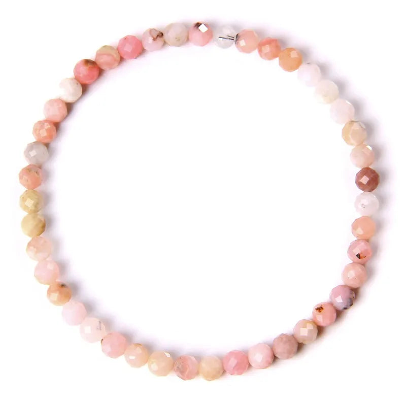 4MM Natural Stone Tourmaline Bracelets For Women Men Crystal Faceted Beaded Bracelet Healing Reiki Handmade Exquisite Jewelry