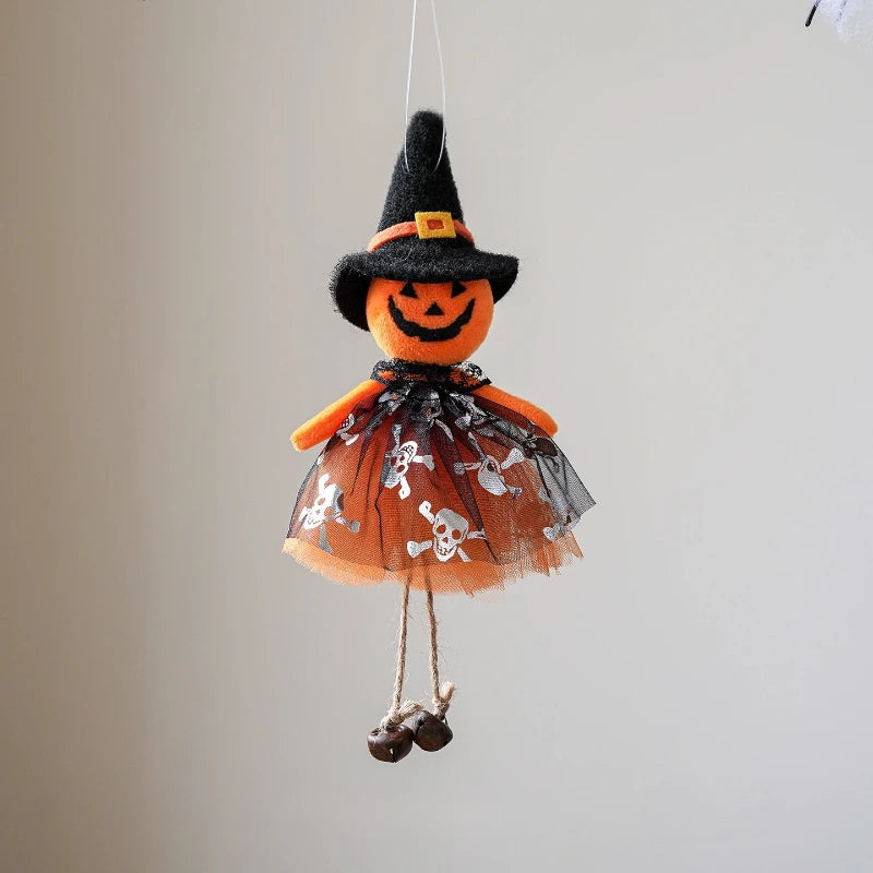 Cute Halloween Witch Pendant Halloween Decoration Home Decor Pumpkin Ghost Witch Hanging Pendant Halloween Creative Gift