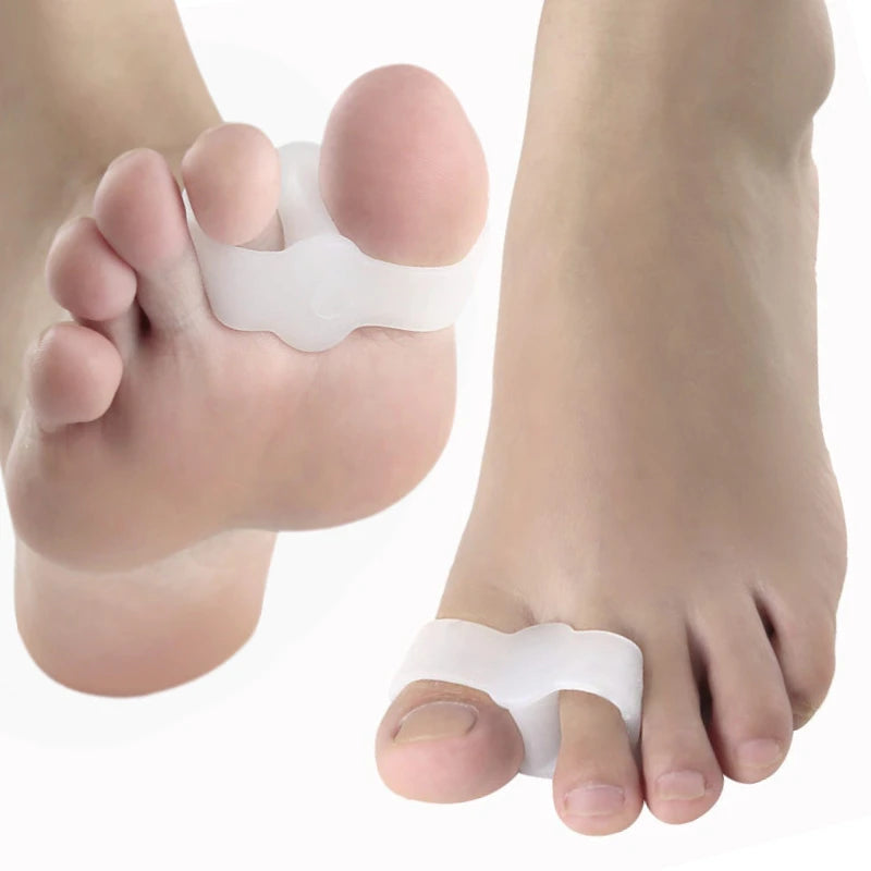 1Pair Interdigital Corrector Foot Massage Toe Separator Thumb Gel Bunion Hallux Valgus Care Protector Orthopedic Pedicure Tools