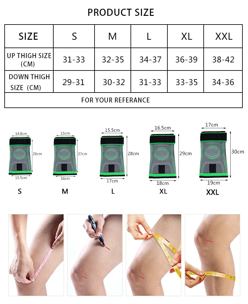 1PCS Adjustable Sports Knee Pad Knee Pain Relief Patella Stabilizer Brace Support for Hiking Soccer Basketball Running Sport