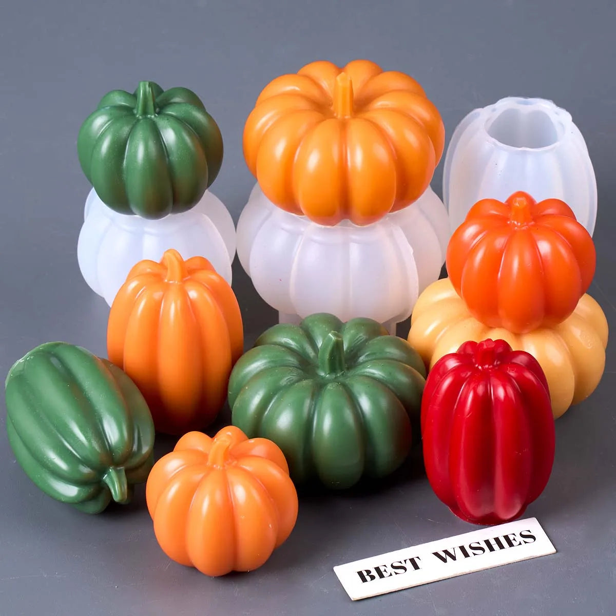 Pumpkin Silicone Candle Mold DIY Halloween Pumpkin Crafts Plaster Resin Molds Handmade Aromath Soap Making Supplies Home Decor