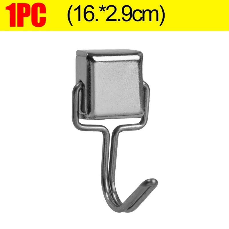 30/1PCS Strong Magnetic Hook Multi-Purpose Wall-mounted Hooks Home Kitchen Bathroom Storage Magnet Hooks Keys Holder Hanger