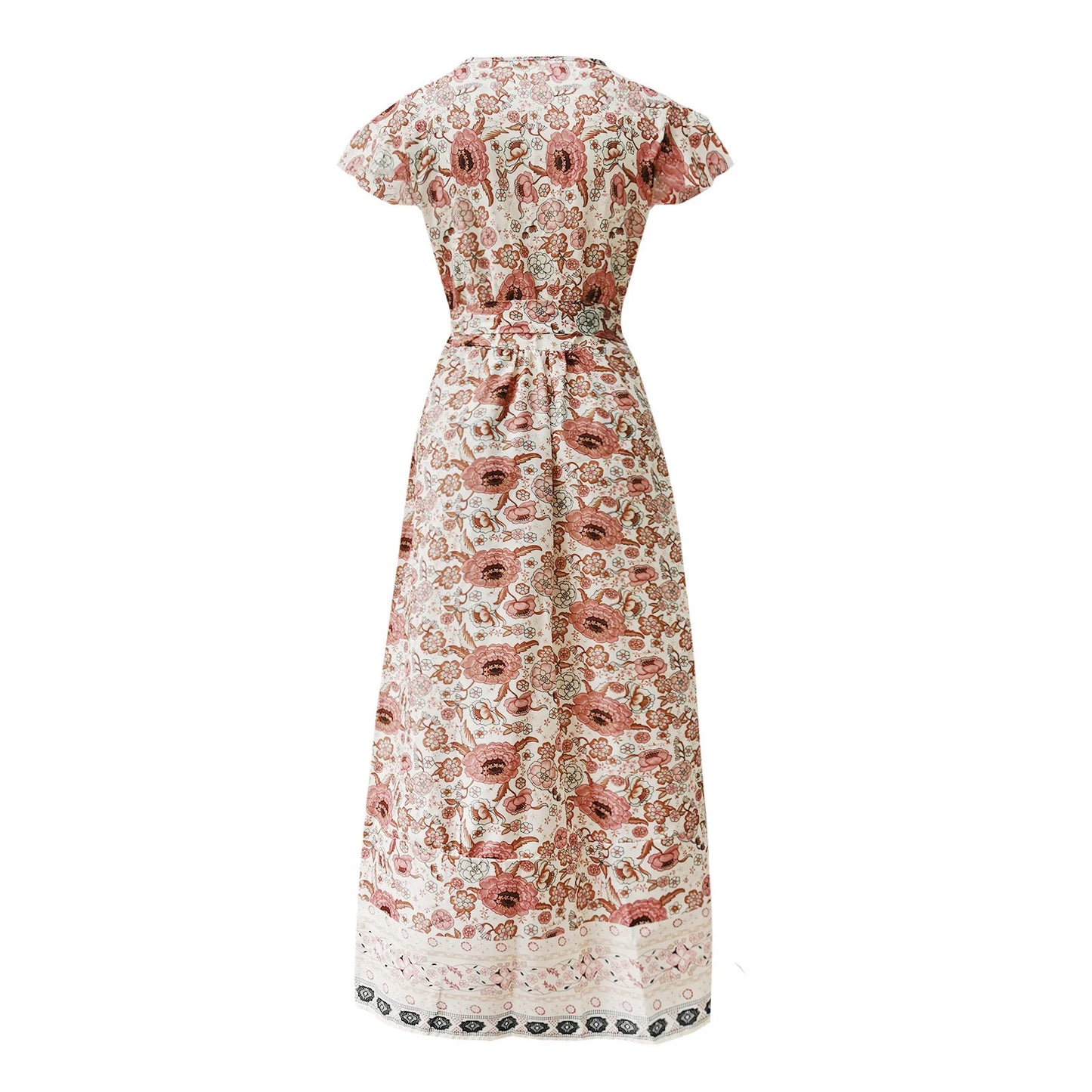 2024 Summer Leisure Hot Sale Holiday Printed Dress Sexy Long Dress Women's Wear