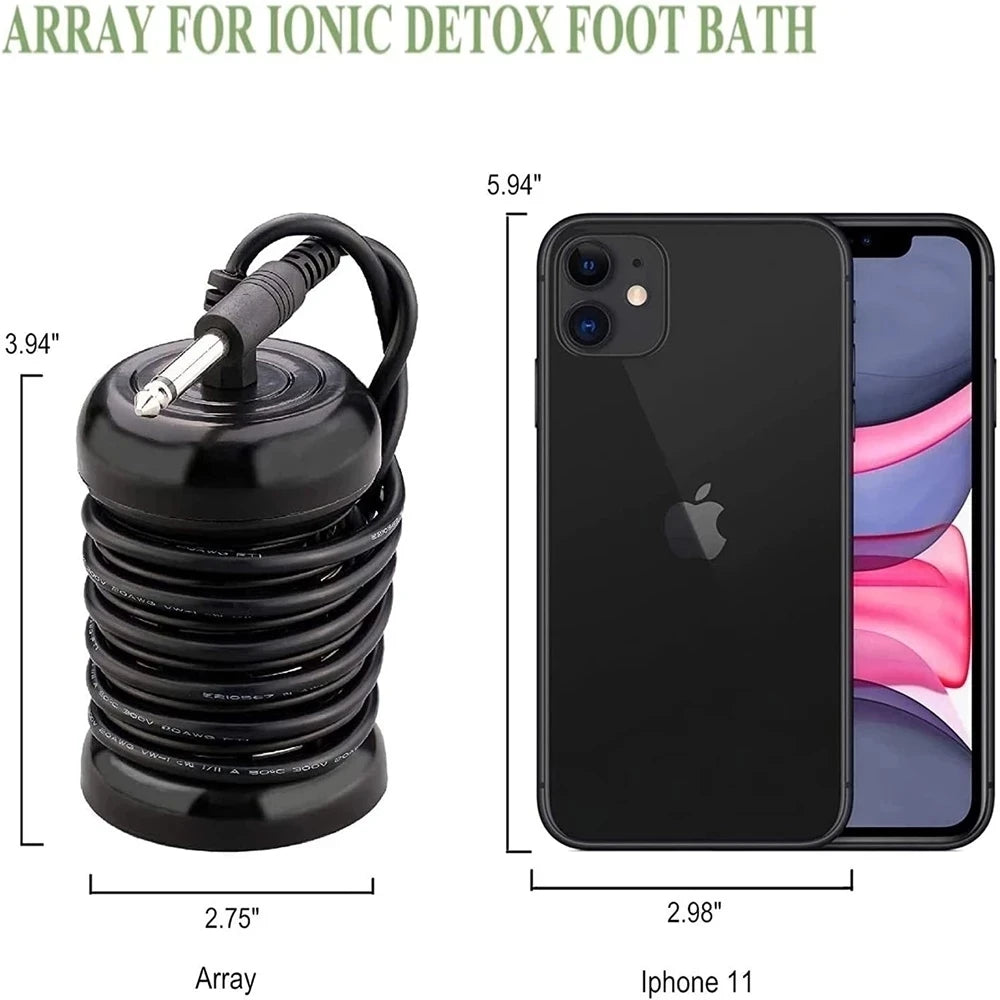 4/1PCS Detox Ionic Footbath Machine Ion Cleanse Foot Massage Detoxifier Aqua Cell Spa Massager Arrays Foot Bath Detox Relaxation