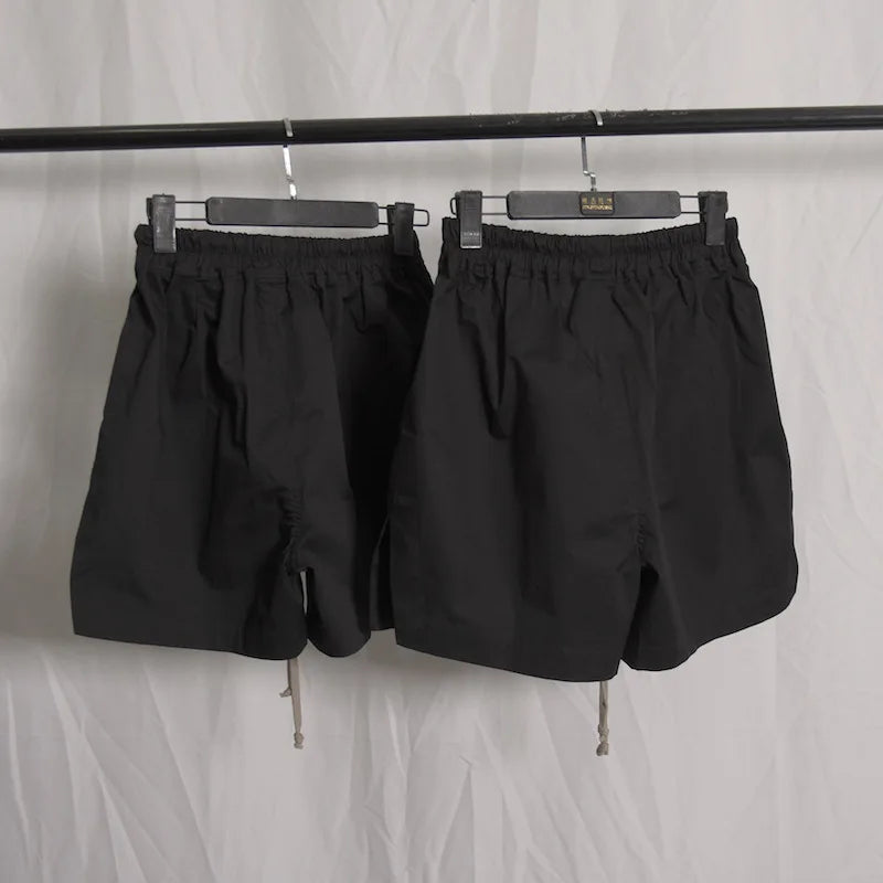 High Street Men's Pants Black Solid Casual Shorts for Man Cotton Zipper Design Men Trousers Techwear Men's Clothing