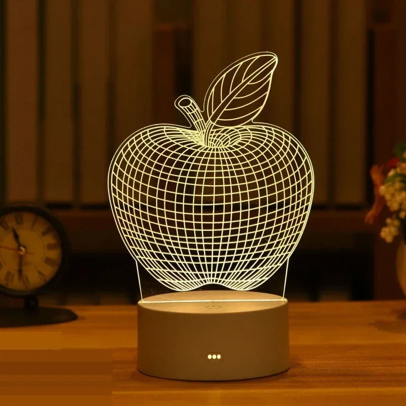 3D Visual Illusion Night Light Visual Creative LED Desk Lamp Changes USB Powered Gift for Kids