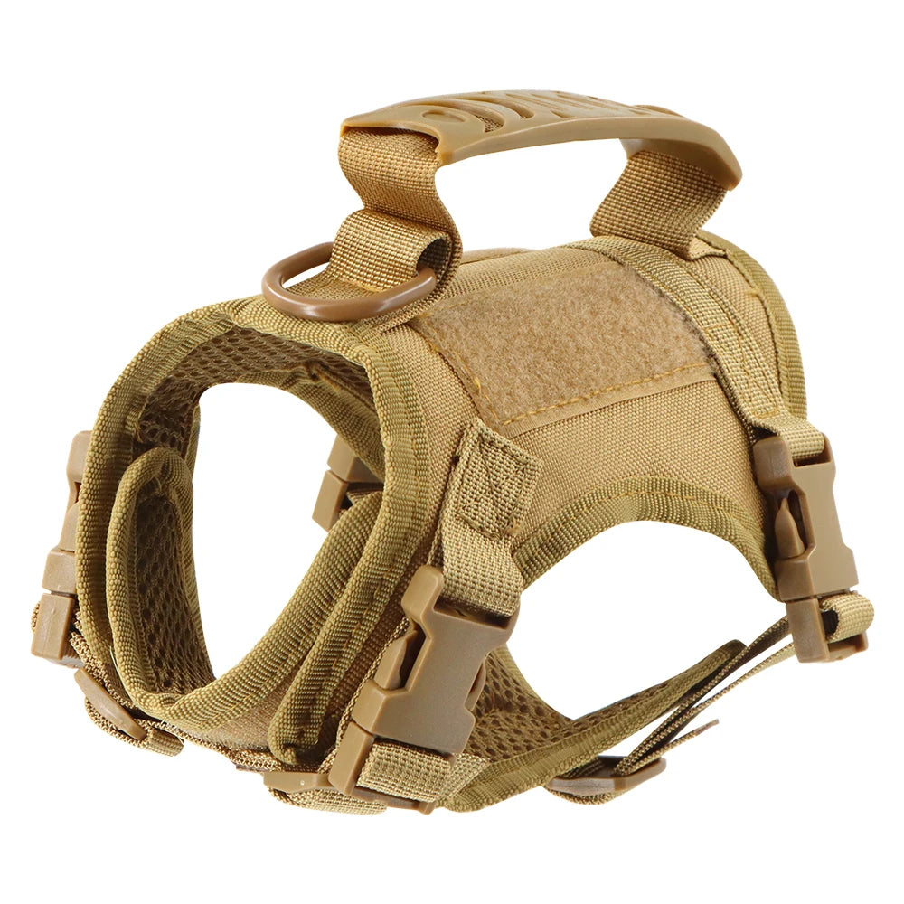 Tactical Cat Harness Leash Adjustable Puppy Vest For Military Small Dogs Harnesses 9Pcs Patches Walking Training Cat Accessories