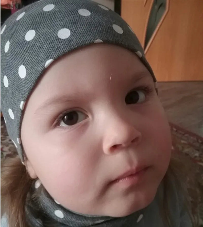 Star Print Cotton Baby Hat Autumn Winter Baby Girls Hat Boys Cap Toddlers Infant Cap Scarf Children Bonnet Hats