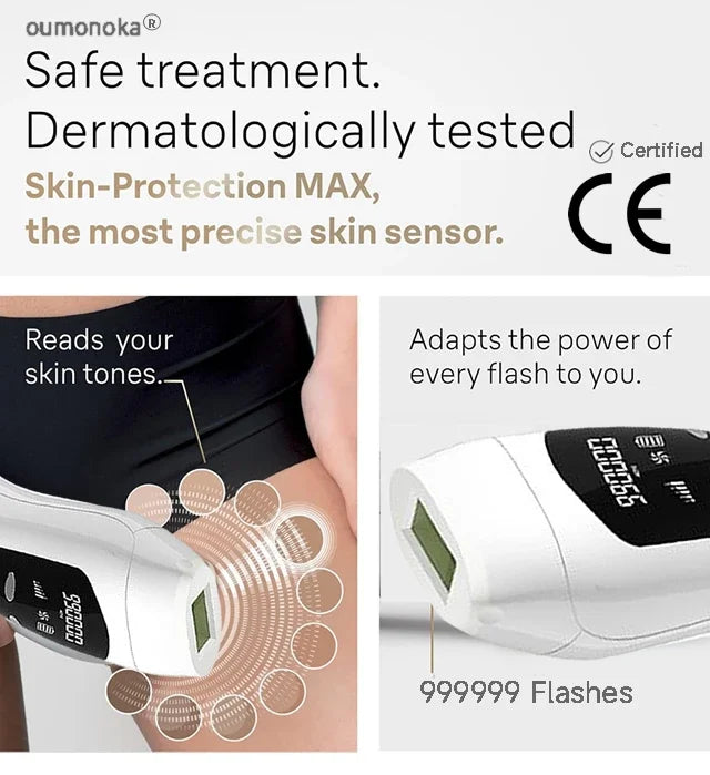 IPL Hair Removal Device 999999 Flashes Permanent Epilator Body Treament Home Use for Women Men Facial Shaver Cutting Machine
