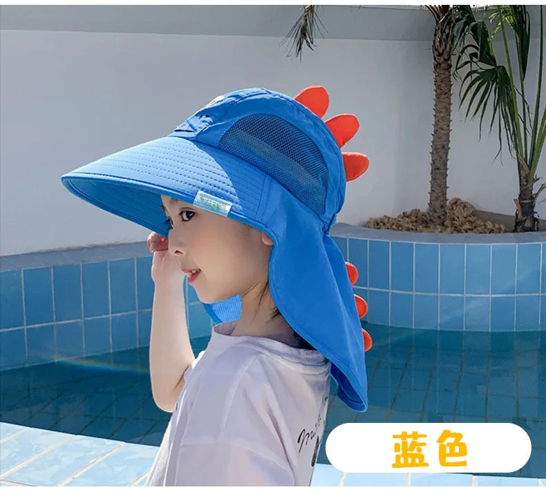 DANKEYISI Kids Bucket Hat Summer Sun Protection Large Brimmed Fisherman Hat Beach Animal Hat for Boys Girls Anti UV