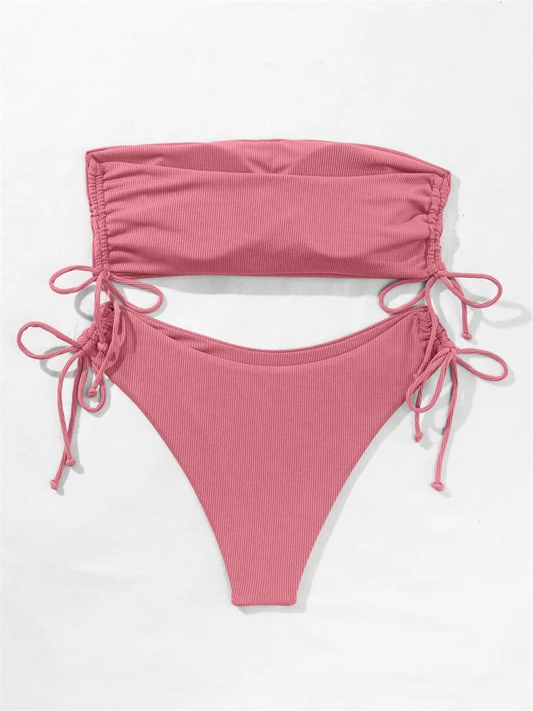 Sexy Solid Bikinis Women's Swimwear Push Up Female Swimsuit Swimming Bathing Suits Brazilian Girls Bikini Set Beach Wear Bather