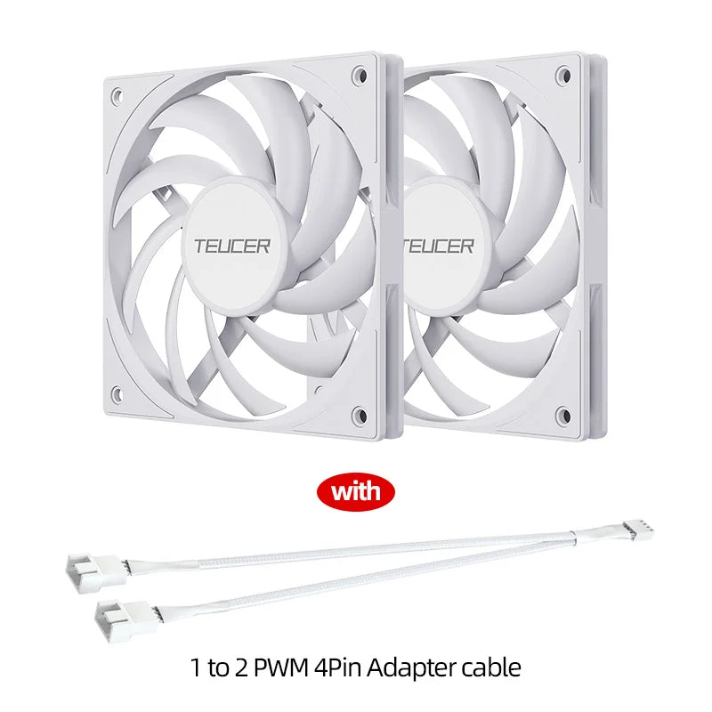 Teucer UT-12015 Ultrathin 15mm Thinckness 12cm Chassis Fan 12V/4Pin PWM FBD Bearing PC Case Cooling Ventilator 1-10pcs with Hub