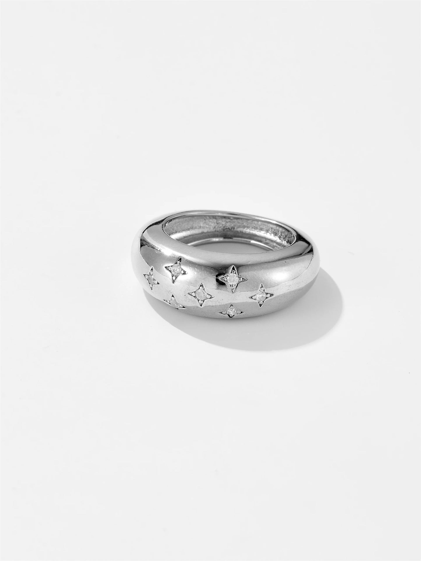 DPLAOPA 925 Sterling Silver Gold LA Dome CZ Zircon Star Ring Luxury Jewelry Screw Fine Jewelry Fashion Round Wedding Jewels