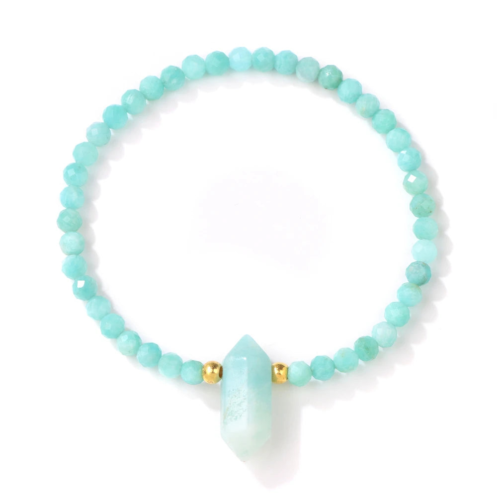 4MM Natural Stone Tourmaline Bracelets For Women Men Crystal Faceted Beaded Bracelet Healing Reiki Handmade Exquisite Jewelry