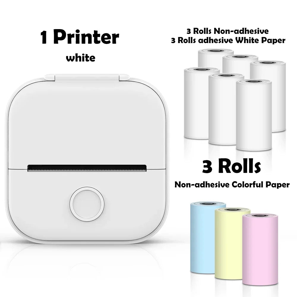Phomemo T02 Portable Mini Wireless Thermal Pocket Printer Self-adhesive Stickers Use for DIY,Journal Sticker impresora portátil