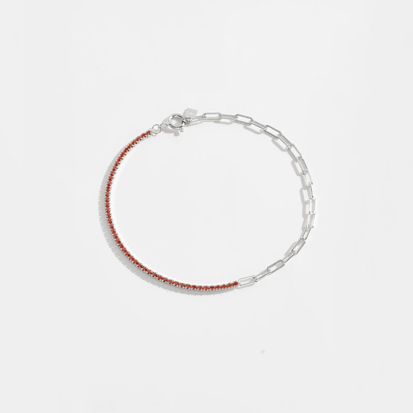 VEWANT 925 Sterling Silver Rainbow Colorful Zircon CZ Chain Bracelet Women Fine Jewelry Rock Punk Wedding Anniversary Gift